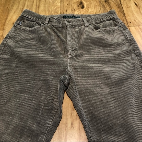 RALPH Lauren Jeans Co Taupe Corduroy Pants Womens Size 10 Brown Grey Stretch - Picture 2 of 11